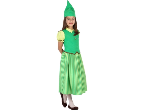 Disfraz de Niña DISFRAZZES Duende Verde Irlandes Verde (Talla: 7 a 9 años)