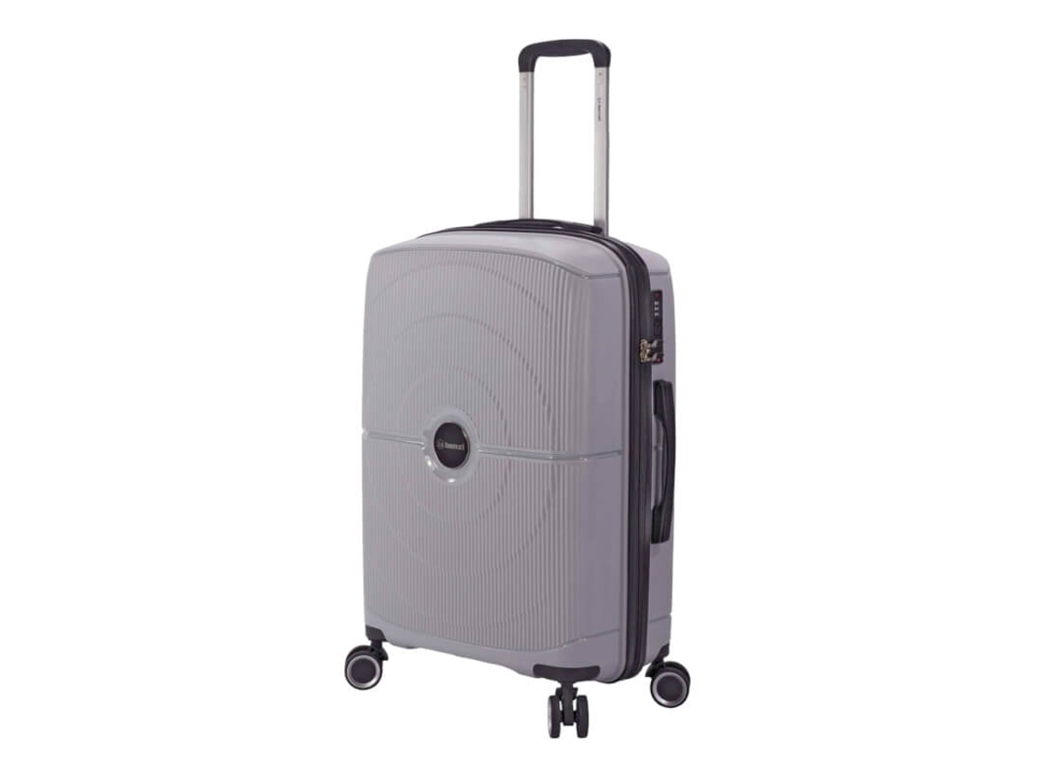 Benzi Mal De Viagem / Trolley Médio 65Cm 4 Rodas Exp Bz5711 Cinza