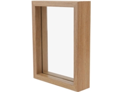 Marco Fotos Rectangular Madera Cristal Doble Estilo Nórdico Natural Soporte Escritorio Ideal Estar Fiestas
