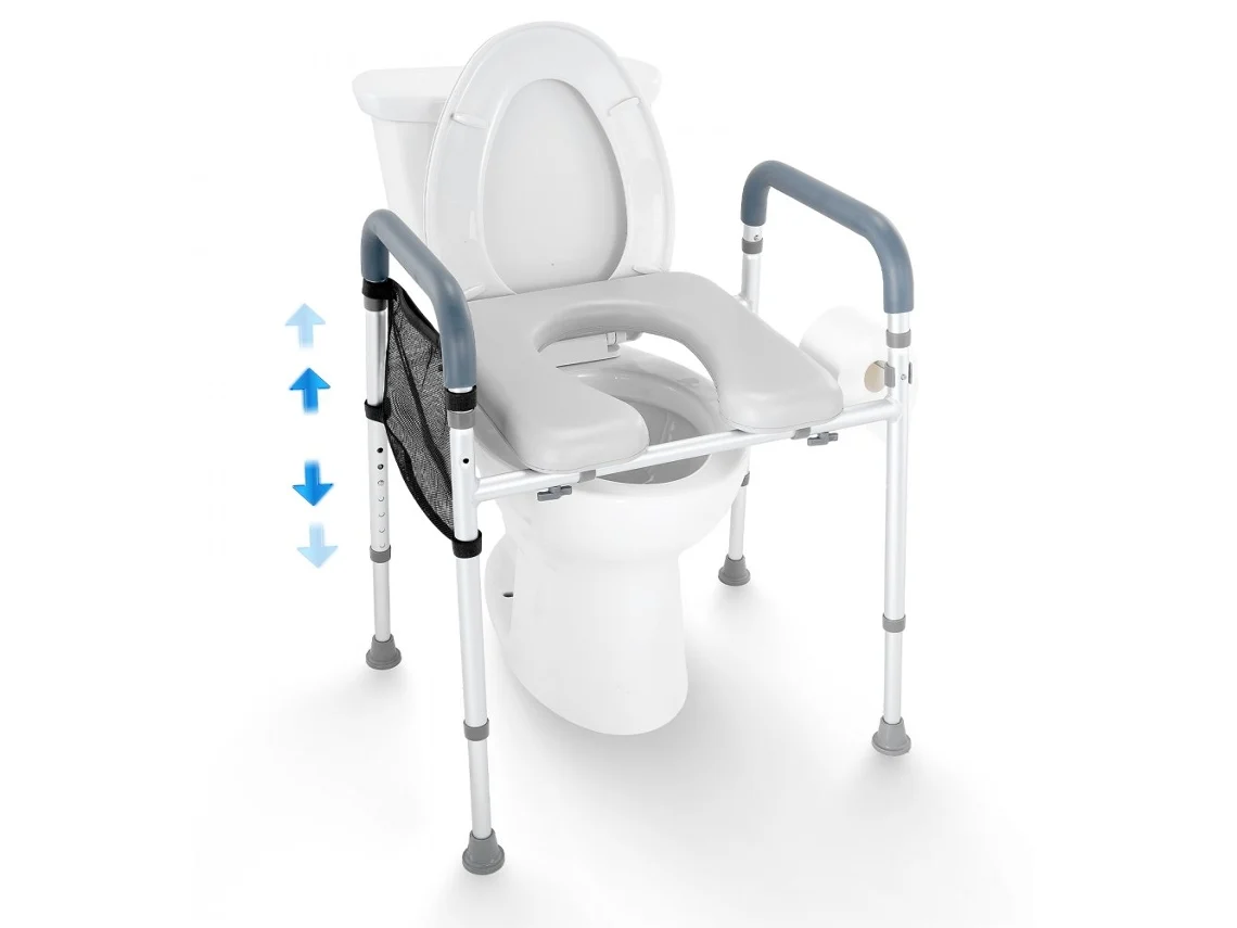 Elevador de inodoro universal y asiento elevado ajustable Tekmaquinas