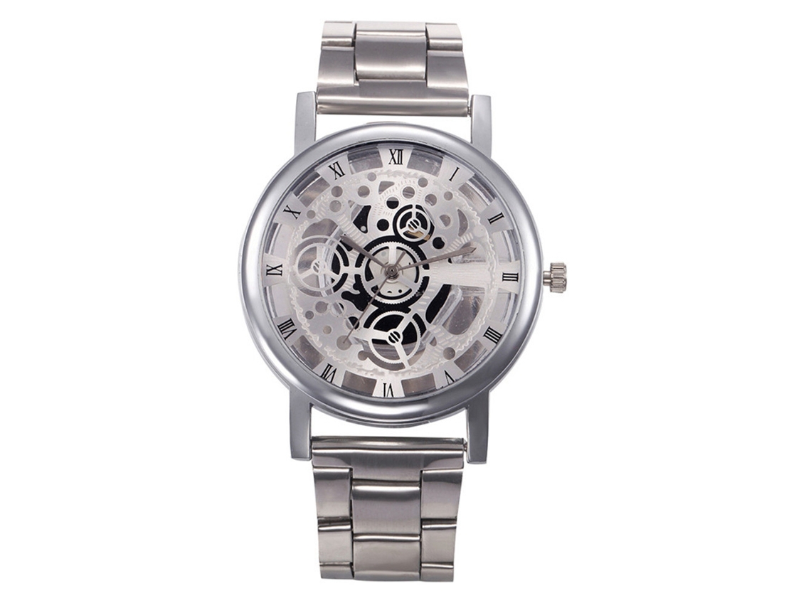 Reloj De Pulsera De Cuarzo Resistente Al Agua Con Correa De Acero Para Hombre Y Mujer