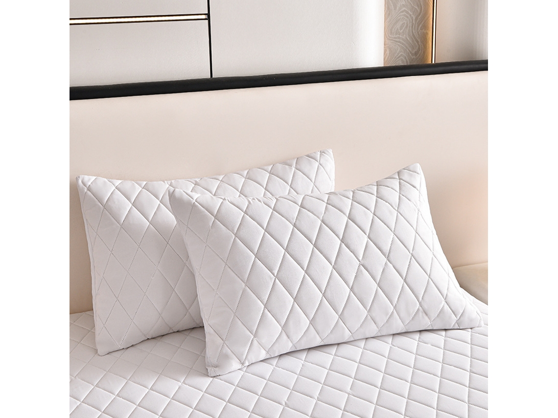 2pack Protectores De Almohada Impermeables Eifson Acolchados 50x90cm (blanco)
