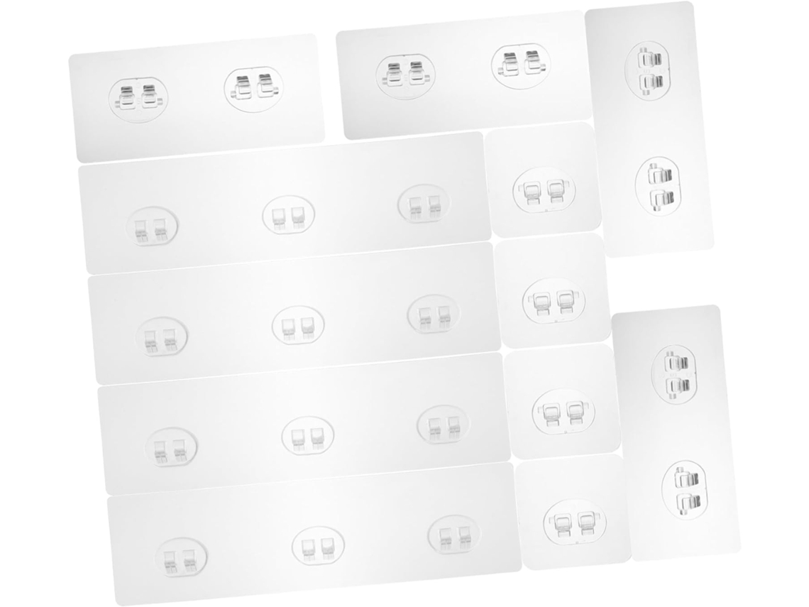 Juego de 12 ganchos adhesivos transparentes para colgar en la pared, ideales para colgar toallas - Vayotoy