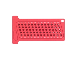 Regla Portátil De Aluminio De 65 Mm Para Marcar Y Posicionar Agujeros En Carpintería (para Bricolaje) - Roja