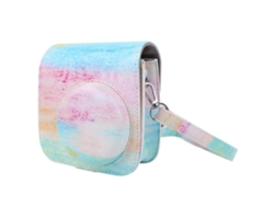 Funda de PU para cámara retro, funda de almacenamiento con correa para el hombro para cámara instantánea Mini8/8/9 Facpoet