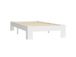 Estructura De Cama Sin Colchón Madera De Pino Blanco 90x200 Cm