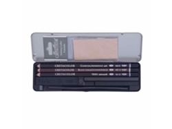 Kit de Pintura BREVILLIER'S CRETACOLOR Dibujo 4 Lápiz y 4 Carbón