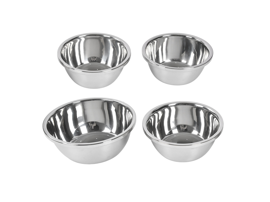 Juego de 4 tazones de acero inoxidable para mezclar, tazón de sopa resistente, antiadherente, utensilio de cocina