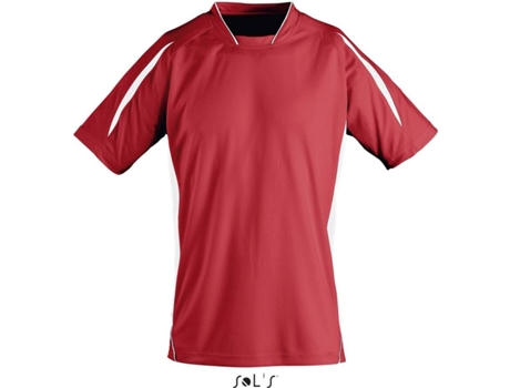 Camiseta de Niños para Fútbol SOLS Maracana Ssl Rojo (6 años)