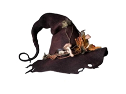 Sombrero de bruja (material de lana, disfraz de festival)