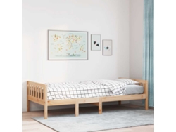 Cama Para Niños Sin Colchón Madera Maciza De Pino 90x190 Cm
