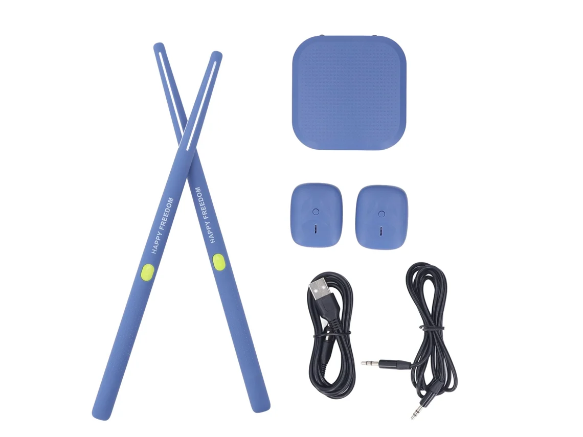 Batería De Aire Con Detección De Movimiento 3d 8 Sonidos Kit Portátil De Baquetas Virtuales Rgb