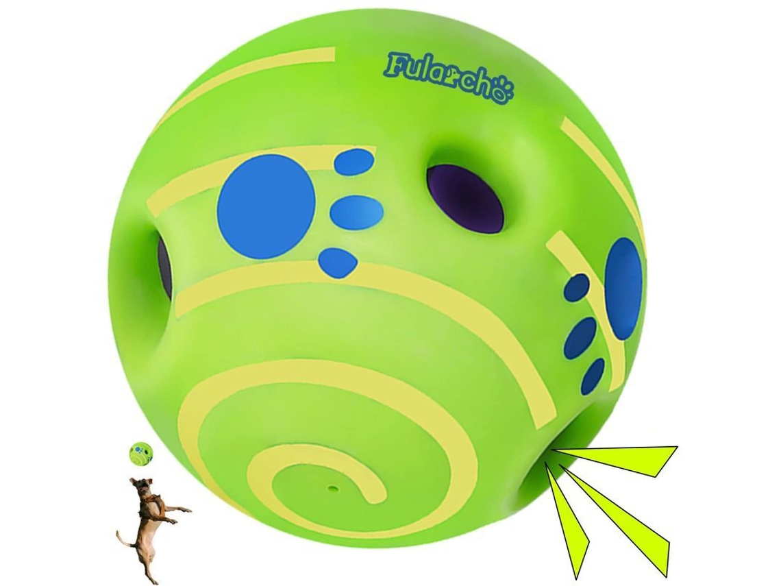 2026-pelota Para Perros De 14cm Con Chirrido Rayas Verdes Juguete Interactivo Vinilo Seguro Para Todos Los Tamaños