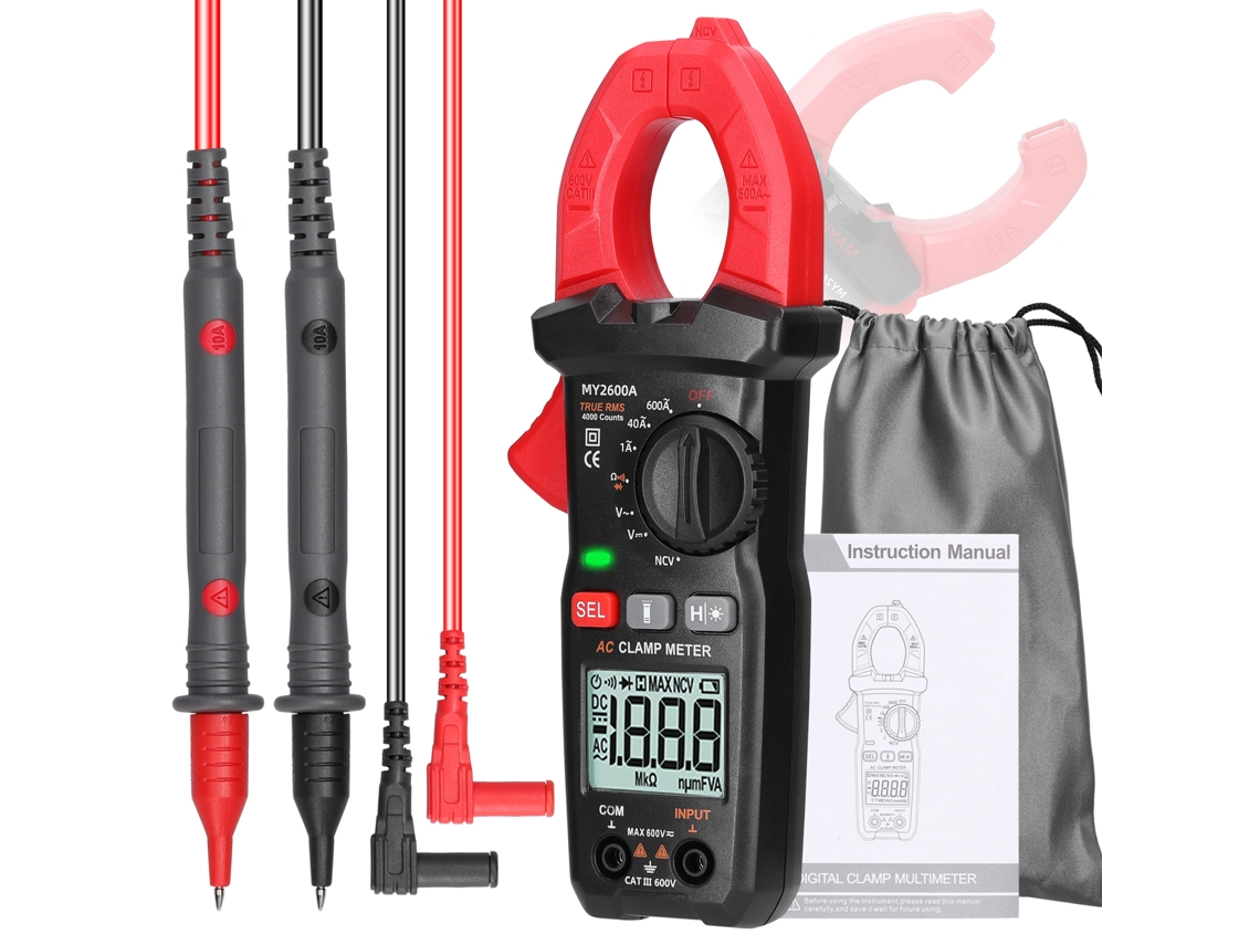Pinza Amperimétrica Digital De 600 V - Multifuncional - Prueba Ncv - Corriente, Voltaje, Resistencia, Diodo Cc