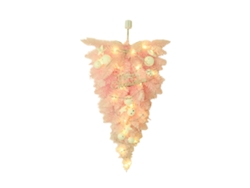 Árbol de Navidad rosa al revés