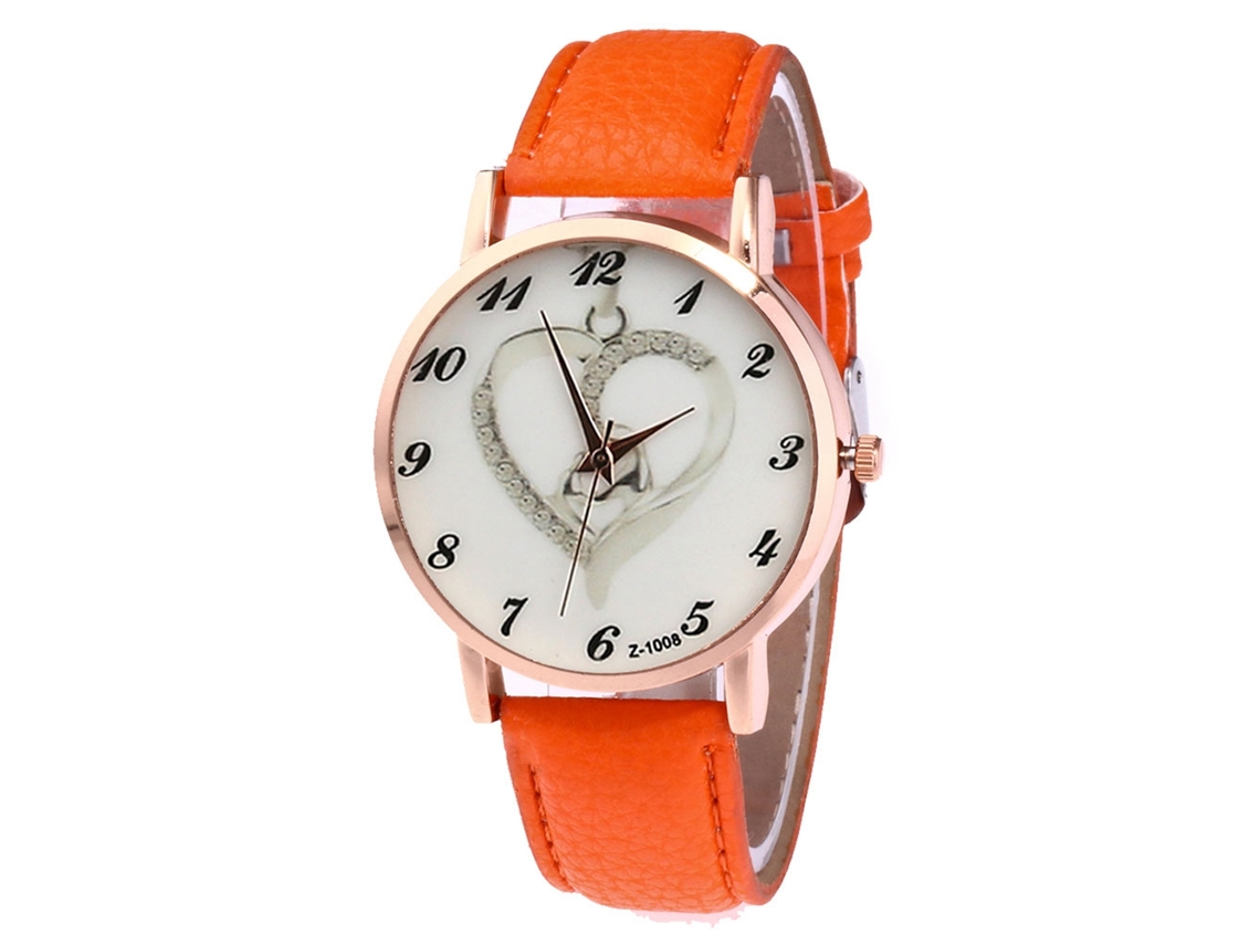 Reloj De Pulsera Unisex Zhoulianfa Z1008-ma Naranja Movimiento De Cuarzo