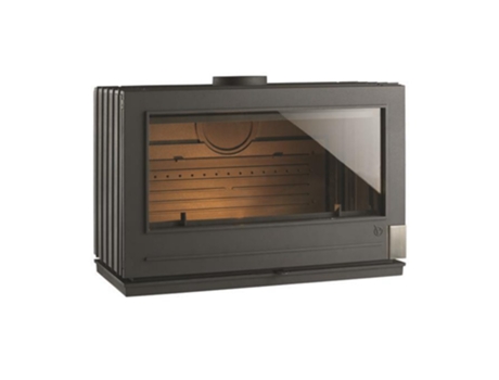 Estufa de leña de hierro fundido antracita 12kw 9128-04 - INVICTA