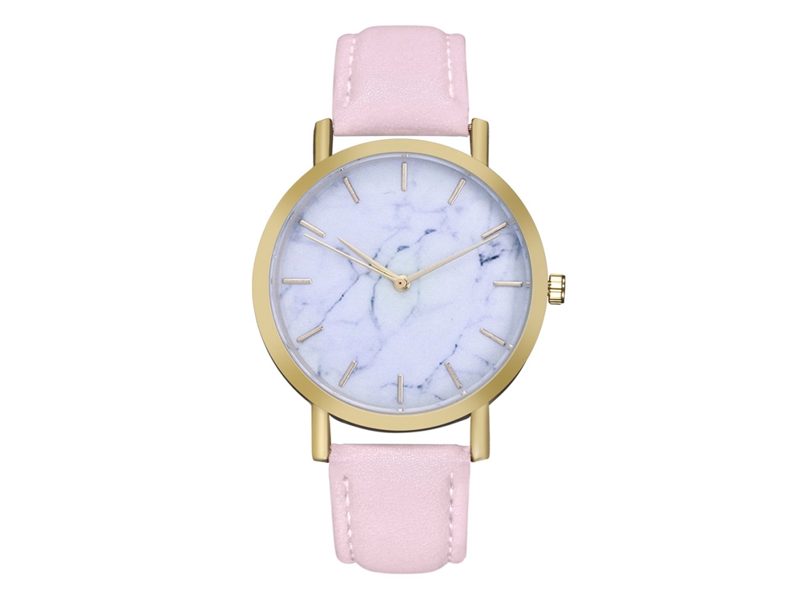 Reloj De Pulsera De Cuero Moda Zhoulianfa Unisex De Cuarzo (rosa)