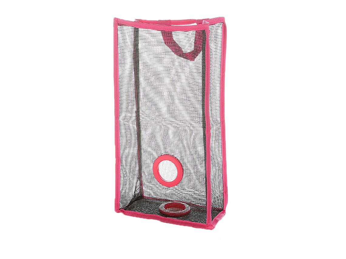 Bolsa De Malla Reutilizable Para Almacenamiento Colgante Con Cordón Para Verduras, Frutas Y Basura (rojo, Rosa, Grande)