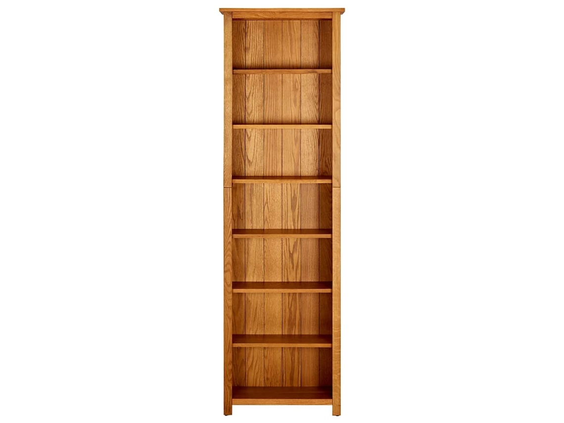 Maison Exclusive - Estantería De 7 Niveles Madera Maciza De Roble 60x22x200 Cm