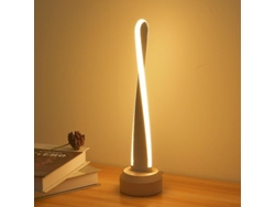 Lámparas de mesa de luz de madera inteligente Lámparas de luz de luz blanca Moderna Cama de cama creativa para el dormitorio Decoración de la noche Lámpara de noche Base de madera (01) SLD