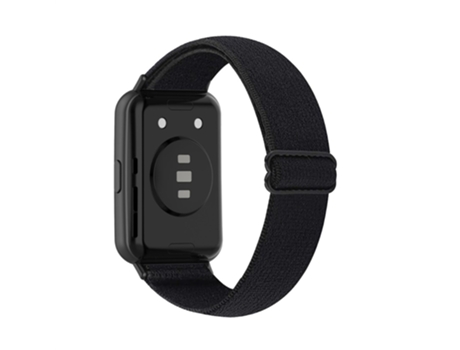 Correa de nailon trenzado respirable estilo etnico para Huawei Watch Fit 2 - negro
