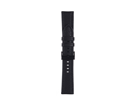Correa de reloj de cuero con textura de lichi de 22 mm para Samsung Galaxy Watch5 de 40 mm / 44 mm (negro)