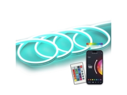 Tira neón SmartLED KSIX 5m, Recortable, 4300 lm, Sincroniza música, App Compatible con Alexa, Google Home, Siri, Colores RGB
