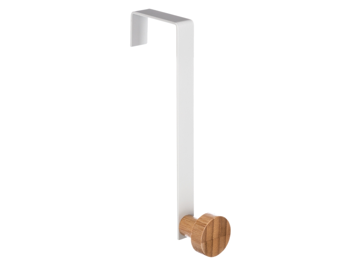 1 Percha De Cabeza De Metal Y Bambú Blanco 5 FIVE SIMPLY SMART