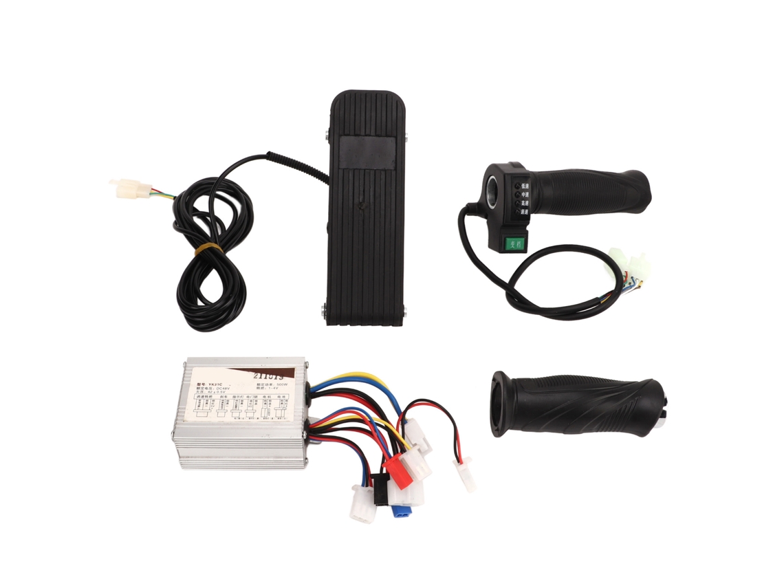 Kit De Conversión Para Bicicleta Eléctrica De 48 V Y 500 W Con Controlador De Motor Y Acelerador De 4 Velocidades.
