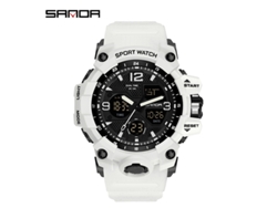Reloj Deportivo Multifuncional, Moderno Y Elegante (blanco para Hombre) Con Acabado Luminoso.