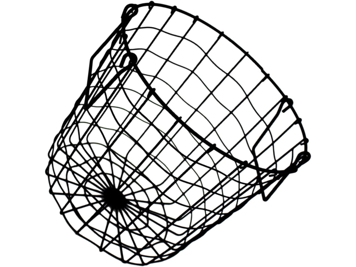 Cesta de lavandería pequeña de metal y alambre Slowmoose.