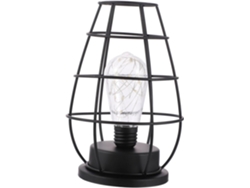 Lámpara de mesa decorativa retro con forma de jaula, con LED, compacta y duradera, ideal para mesita de noche e iluminación ambiental. SFUSHOS