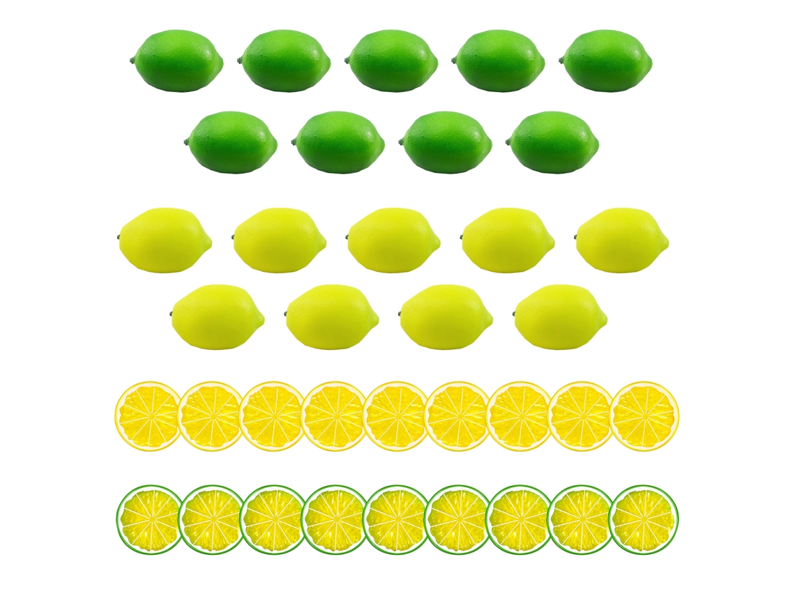 Juego de 36 limones artificiales, 2 paquetes
