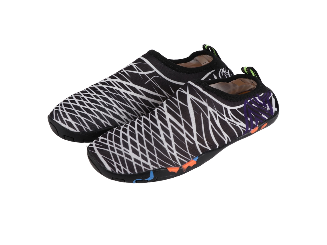 Jinwei-1 Par Sandalias De Agua Ultrasecas Transpirables Elásticas Cómodas Zapatos De Agua Para Senderismo Campamento Negro Blanco Talla 40