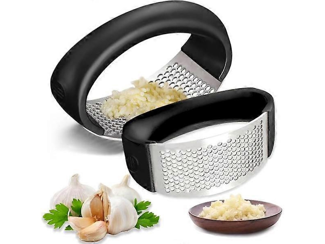2 prensas de ajo manuales de acero inoxidable, prensa de ajo basculante. Rosewell