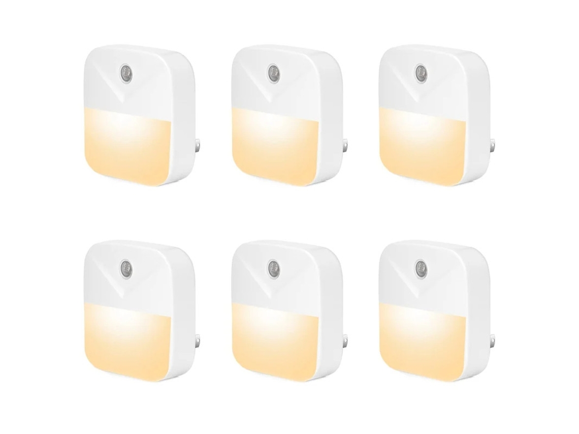 6 Paquetes Luz Nocturna Led Yizhood Sensor Crepúsculo Blanca