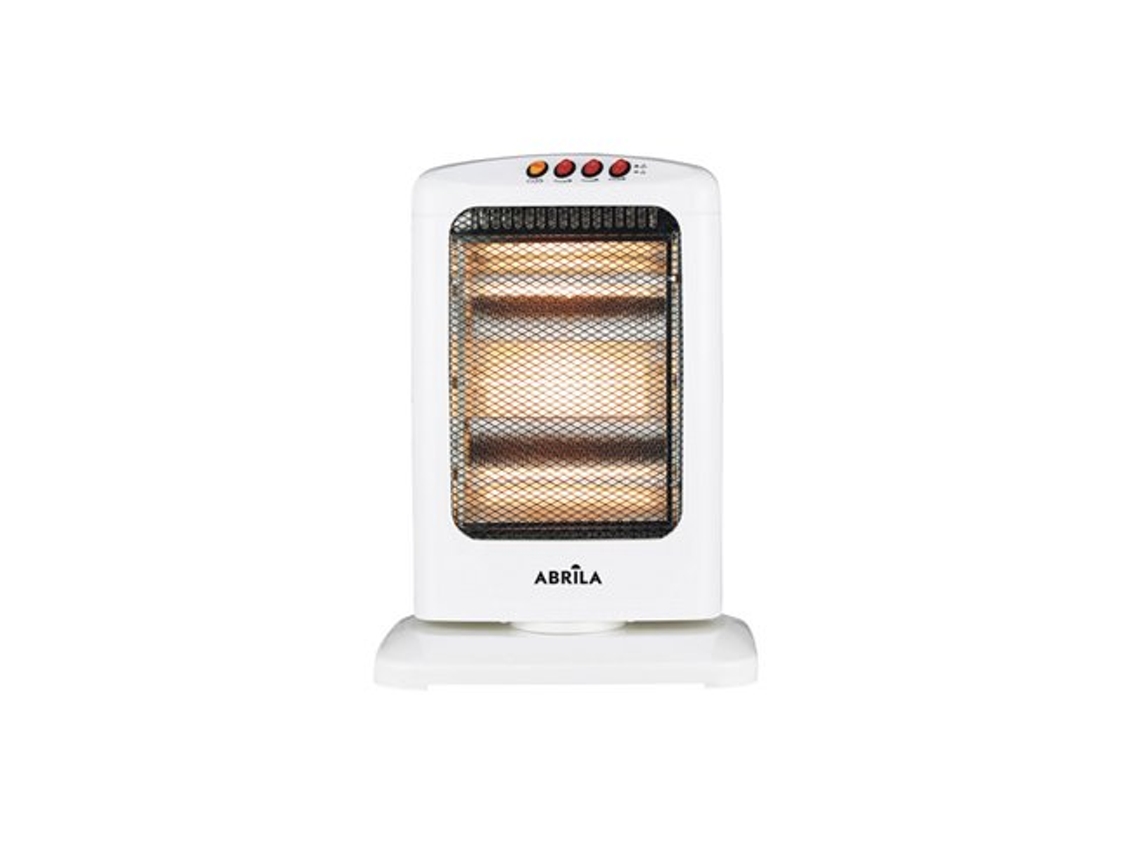 Estufa Eléctrica 1200w Blanco 3 Potencias Oscilante 3 Elementos Antivuelco Asa 44x33x23cm Candente