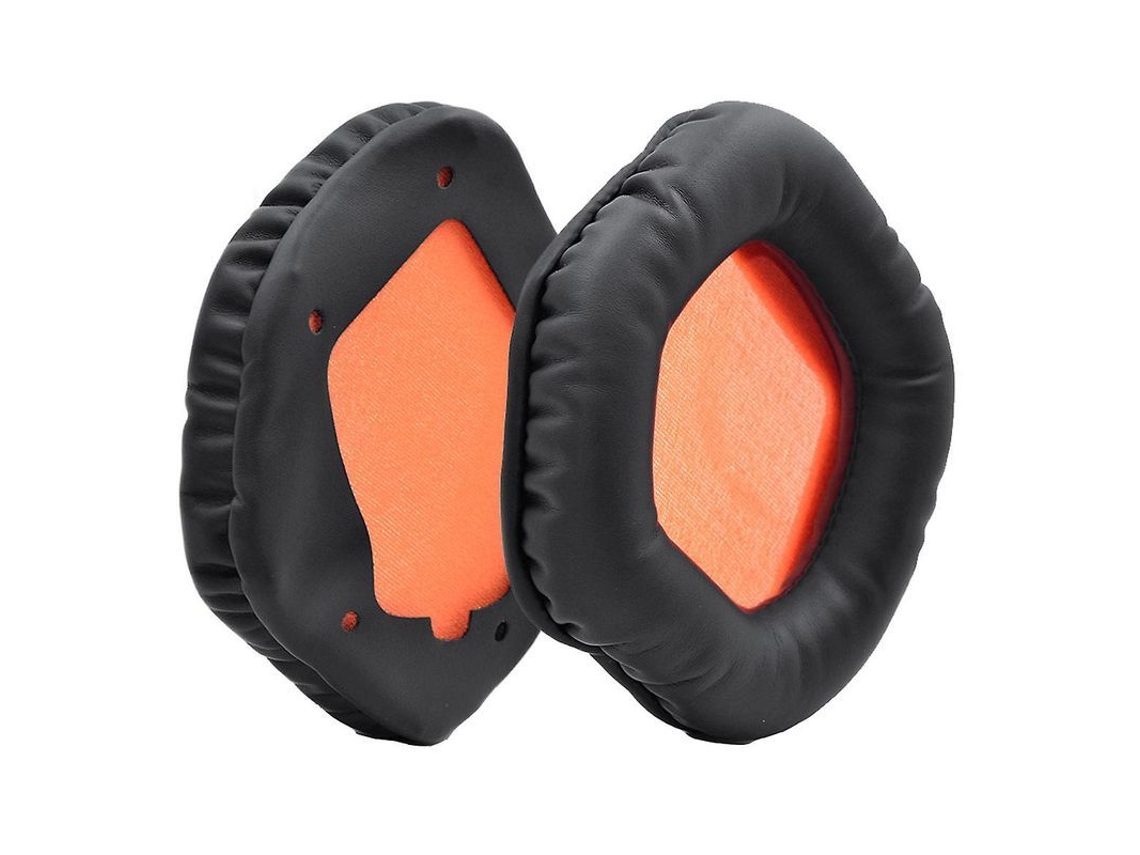 Almohadillas De Repuesto Compatibles Con Asus Strix 7.1, Strix 2.0 Y Strix Pro - Piel Proteínica Negra Y Naranja