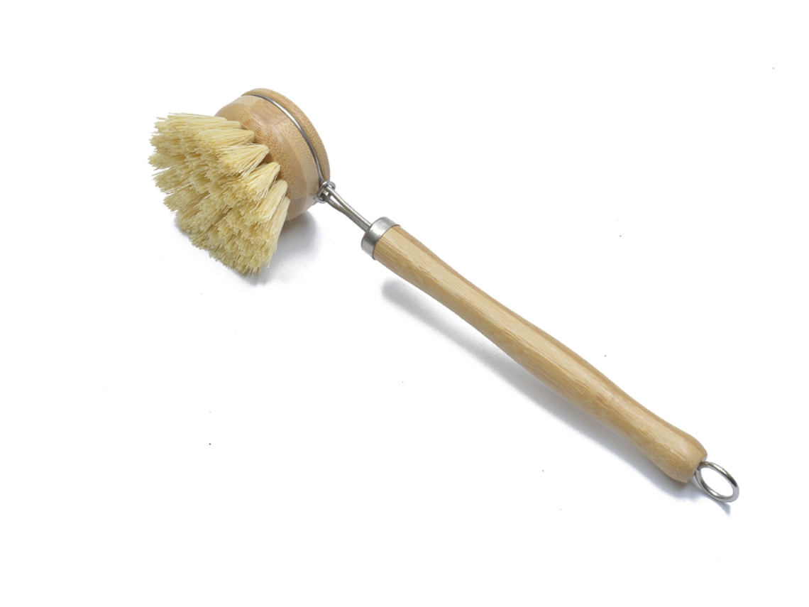 VVJIJILLY Escova De Louça Natural, Esponja De Bambu Ecológica Para Cozinha, Sem Plástico, Limpeza Zero Resíduos