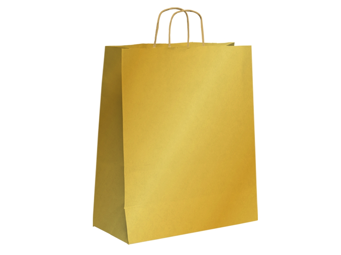 Europrice - Saco Kraft Ouro - Xl (42x19x48cm)