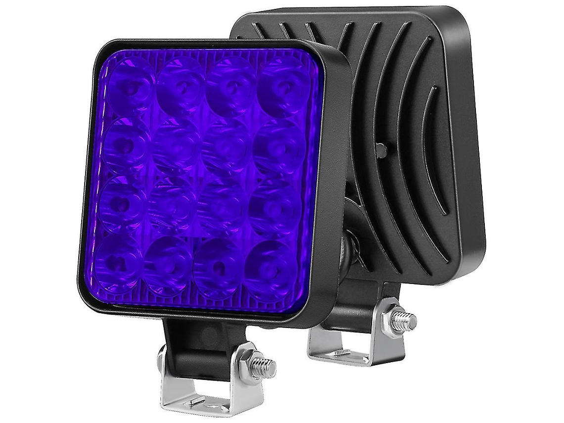 Luz De Trabajo 48w 16led Para Camión Off-road Tractor 12v 24v Faro Antiniebla Luces De Marcha Diurna Cuadrada Impermeable Ip65 China Azul