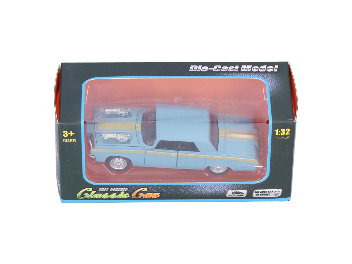 Rebe-toy Pull Back Car 1:32 Simulação Com Bateria, Ligação Carro Para Crianças Com Luz E Som (cinza blue)