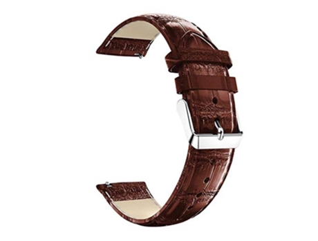Correa de piel auténtica 22mm textura cocodrilo para Huawei Watch GT2e/GT2 46mm - castaño