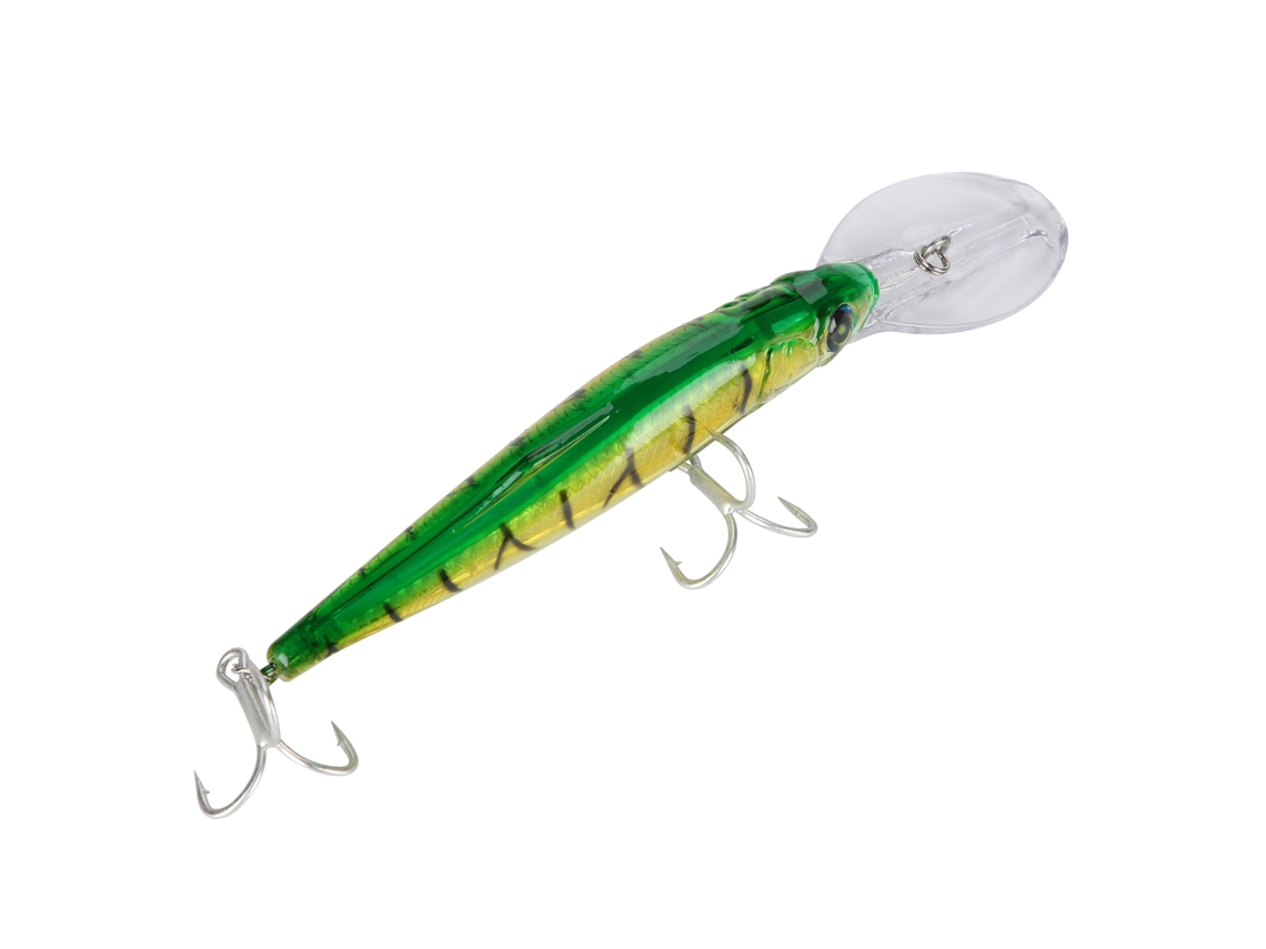 Señuelo De Pesca Duro De 16,5 Cm Con 2 Anzuelos Triples, Ojos 3d Y Equipo (f)