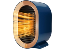 Calentador Eléctrico Portátil Cerámica Ptc Calentamiento Rápido Con Protección Contra Sobrecalentamiento 2 Modos Ajustables Azul Gertiz