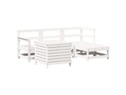 Conjunto 5 de sofás de jardín VIDAXL madera maciza de pino blanco