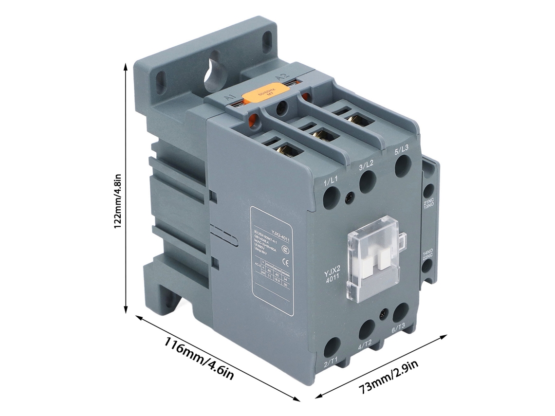2026dz-contacto Ac 40a 1 No 1 Nc Conductividad Fuerte Montaje Rail 35mm Control Motor Ac220v