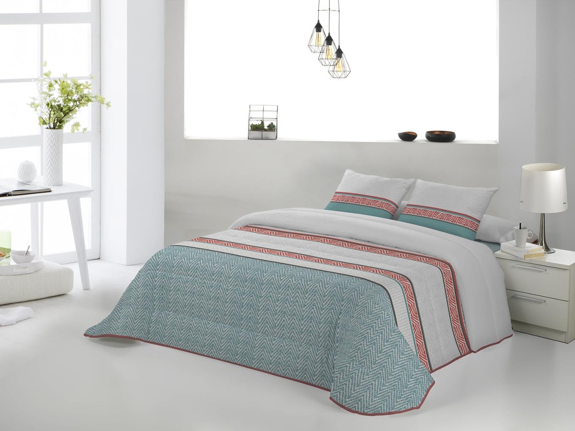 Colcha JVR Cuba (Poliéster - Azul - 270 cm)