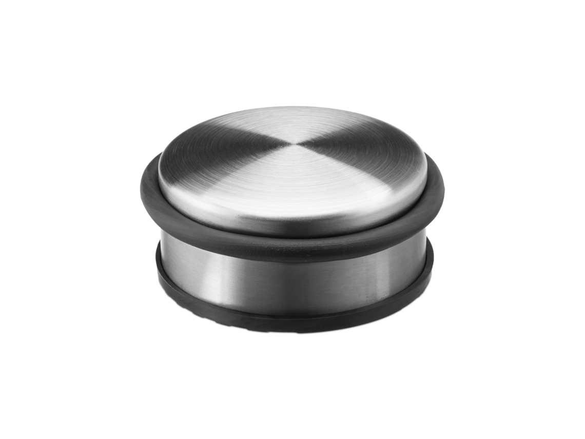 Relaxdays 10010081 - Stopper / Tapón De La Puerta Del Acero Inoxidable De 1,2 Kg Plana